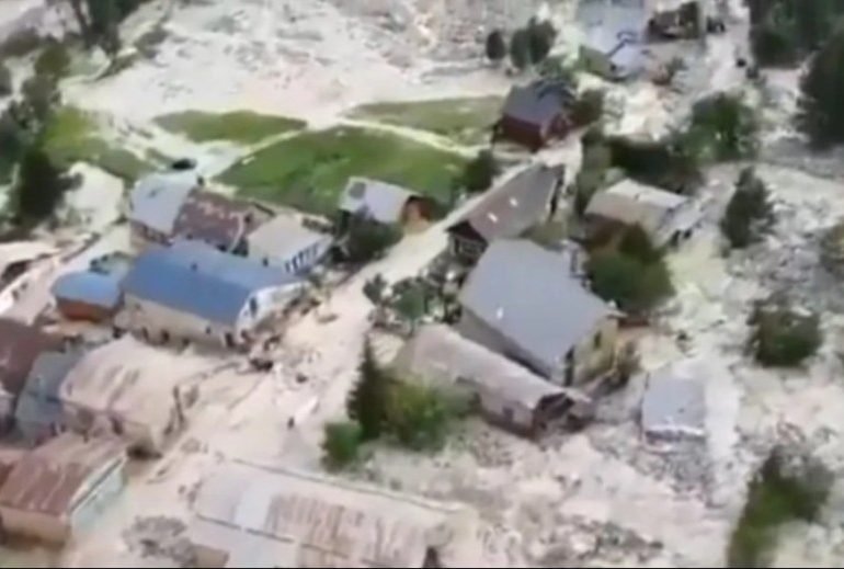 Horror moment devastating floods tear through homes & spark landslides in Switzerland as 3 missing after torrential rain