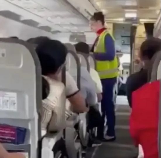 Moment child, 10, is thrown off plane for ‘refusing to wear seatbelt’ as tantrum delays take off by an HOUR in Colombia