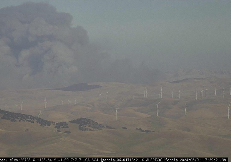 California Firefighters Battle Wind-Driven Wildfire East of San Francisco