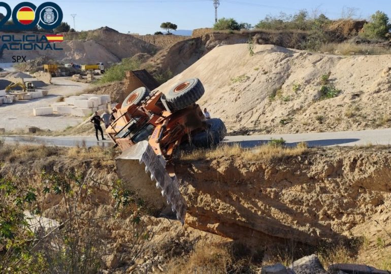 ‘Drunk’ tourist goes on joyride in BULLDOZER before flipping 25-tonne vehicle down quarry in latest Majorca hols madness