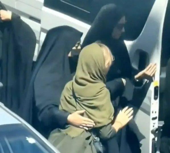 Sickening moment Iran’s dreaded ‘morality police’ throw woman into back of van as she desperately tries to escape