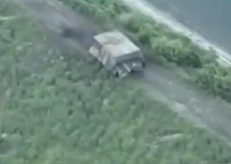 Watch dramatic moment Ukrainian drone destroys Russia’s ‘indestructible turtle tank’ after crew ‘forgot to close hatch’