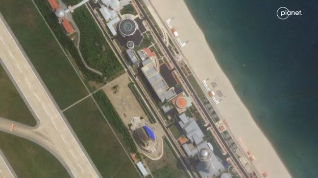 Satellite pics show beach chairs at North Korea’s beach resort next to Kim Jong-un’s mansion set to open for summer hols