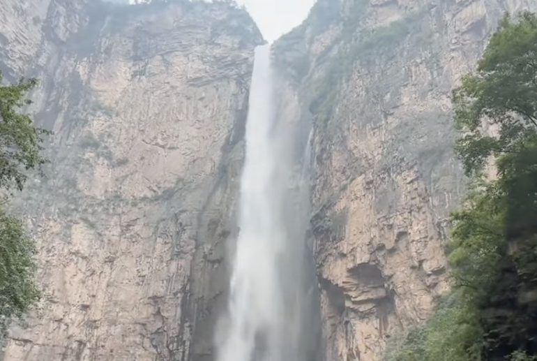 China’s most iconic waterfall is found to be a FAKE after embarrassing discovery is made at 1,000ft-tall tourist hotspot