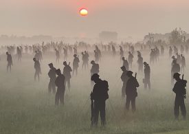 Haunting art honours the 1,475 brave Allied troops who died on D-Day standing like ghosts above beaches where they fell