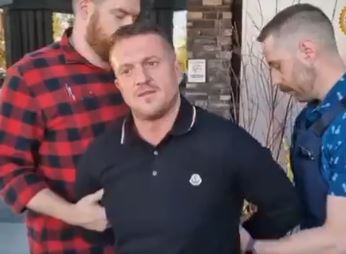 Moment Tommy Robinson is ARRESTED in Canada on ‘immigration offence’ after speaking at right-wing event