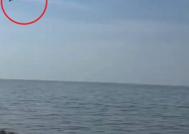 Watch terrifying moment low-flying 700mph Russian cruise missiles skim over fishermen’s heads on way to blast Ukraine