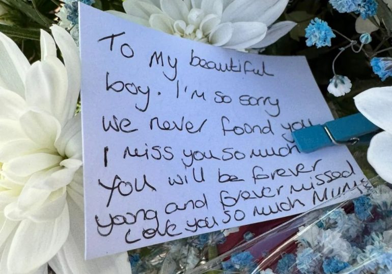 Floral tributes to ‘beautiful boy’ Jay Slater are left by grieving mum Debbie as family prepares to fly his remains home