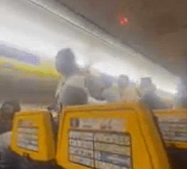 Ryanair ‘flight from hell’ turns round after just 36 MINUTES after ‘mass brawl’ breaks out between screaming passengers