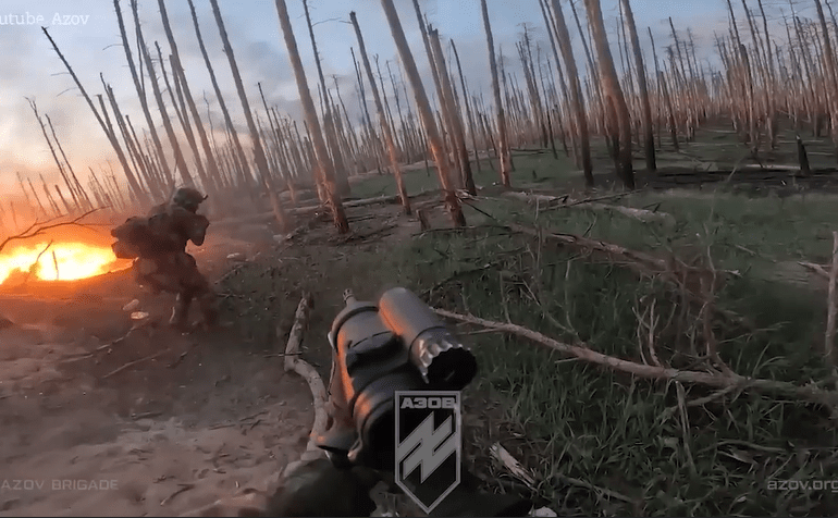 Dramatic vid shows Ukrainian troops storm blazing Russian trenches & engage in grenade & gunfight with Putin’s invaders