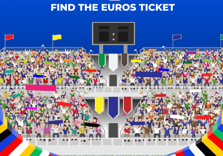 You have 20/20 vision & the brain of a winner if you can spot the Euros ticket in the crowd of fans in under 9 seconds