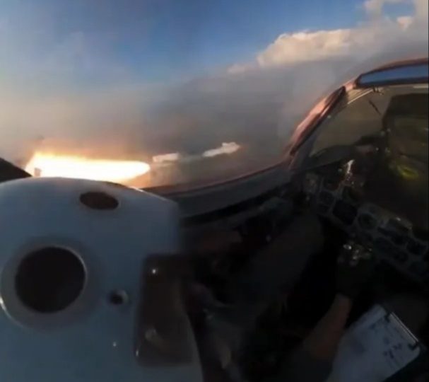 Incredible cockpit vid shows Ukrainian MiG-29 fighter jet blast Russian drone out of the sky with air-to-air missile