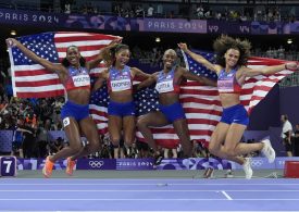 American Relay Teams Win Two Golds in the Last Events of a Dominant Olympic Track Meet for the U.S.