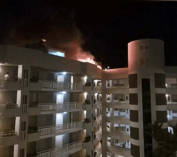 Horror as helicopter crashes into top of Hilton hotel sparking huge fireball & mass evacuation