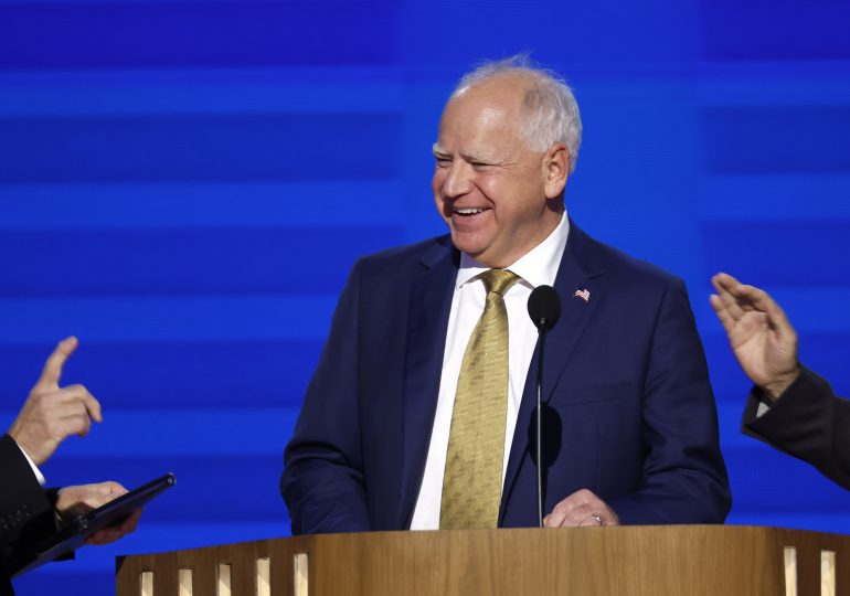 Watch Live: Tim Walz Accepts the Vice-Presidential Nomination at the Democratic National Convention