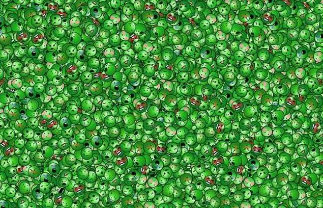 Only one in 10 people can spot the happy laughing pea in this tricky illusion in 7 seconds or less