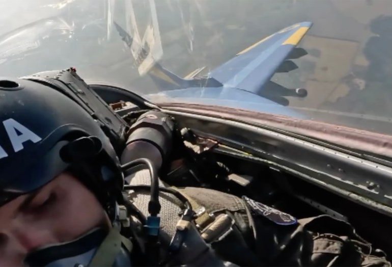 Watch moment Ukrainian Top Gun pilot unleashes US glide bombs from MiG fighter jet blowing up ANOTHER Kursk bridge