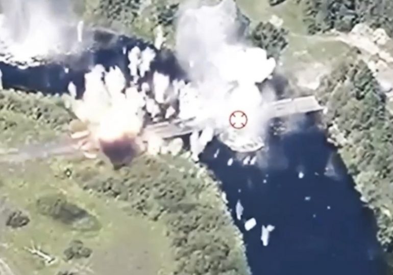 Watch dramatic moment Ukraine blows up Putin’s bridges using US-made Himars rockets INSIDE Russia