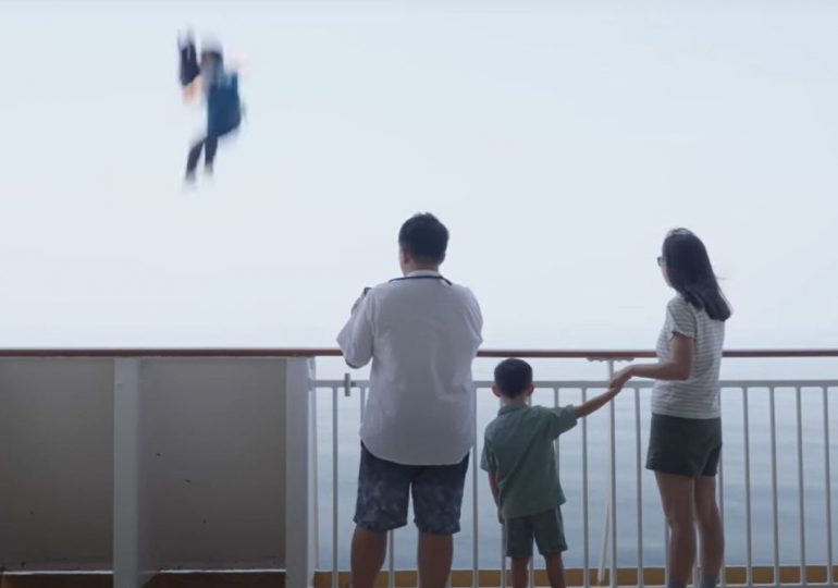 Haunting tourist vid captures moment cruise passenger plunges overboard to his death in front of horrified onlookers