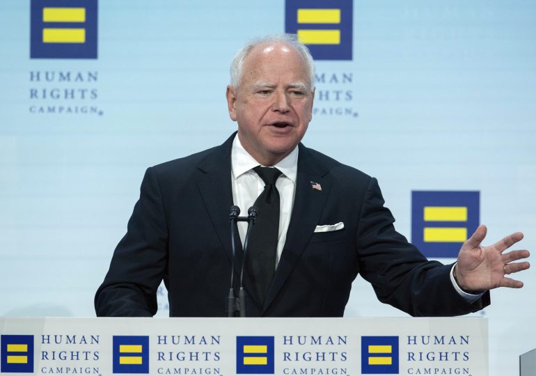 Walz Touts Democratic Record of Defending LGBTQ+ Rights, Says Harris Will Advance Cause if Elected