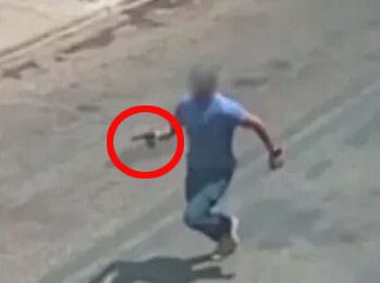 Watch moment raging dad chases boy, 16, with GUN after he ‘didn’t approve’ of teen dating his daughter