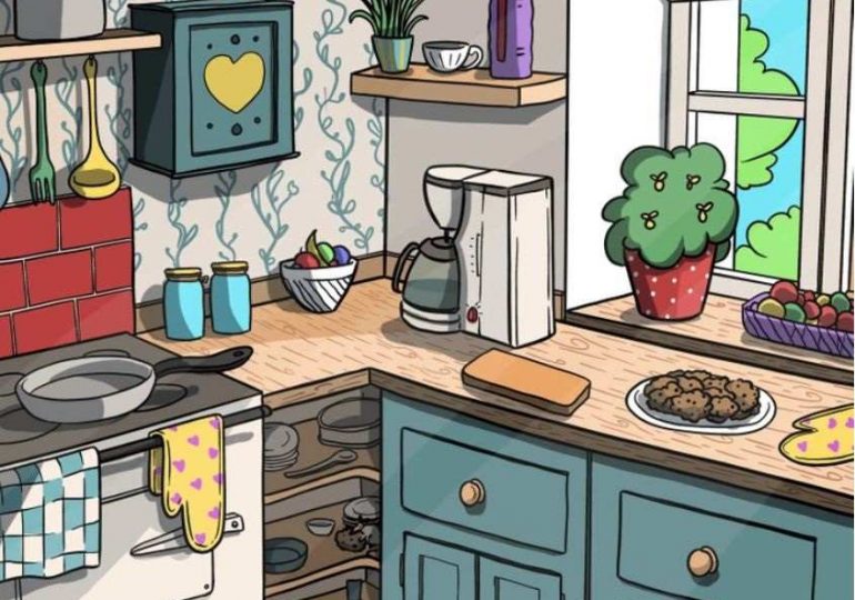 Everyone can see the fruit bowl in the kitchen – only those with high IQ and 20/20 vision can spot the mouse hiding