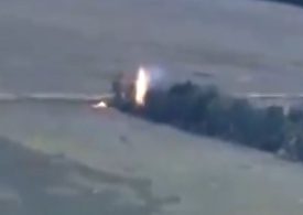 Watch moment Ukraine uses ‘flamethrower drone’ armed with flesh-melting thermite to burn Russians out of treeline