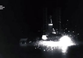 Watch dramatic POV video Ukrainian special ops blow up Russian gas rig in daring Black Sea raid in massive explosion