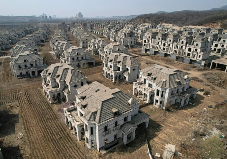 Inside China’s ‘Ghost Town of Mansions’ with lavish homes for the super rich now reclaimed by FARMERS