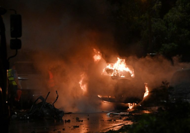 Two killed in huge explosion near major Pakistan airport as rebels target ‘foreign investors’ in horror bomb attack