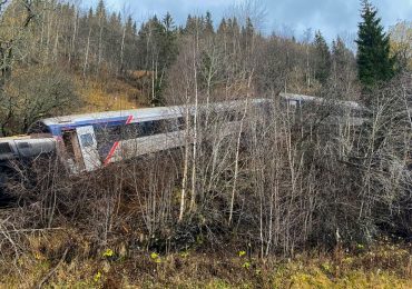 Train DERAILS in ‘rockfall’ killing at least 1 as horror pics show flipped carriages after passengers ‘kick doors open’