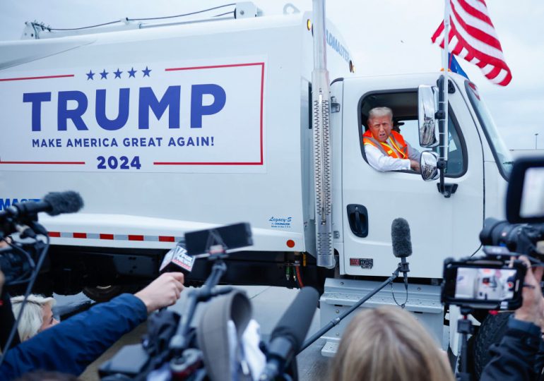 Trump Tries to Turn Biden’s ‘Garbage’ Gaffe Into Campaign Gold