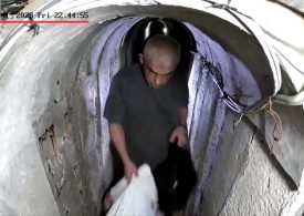 Moment Hamas boss Sinwar flees into terror tunnel before Oct 7th attack as pics show underground liar with TV & supplies