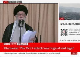 BBC slammed over ‘shameful’ coverage of Iran’s Supreme Leader as the fanatic branded Oct 7 attack ‘logical and legal’