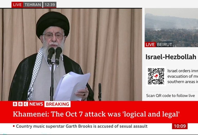 BBC slammed over ‘shameful’ coverage of Iran’s Supreme Leader as the fanatic branded Oct 7 attack ‘logical and legal’