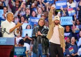 At Detroit Rally for Kamala Harris, Eminem Endorses and Obama Raps