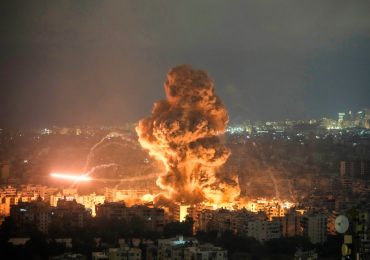 Watch as huge blasts erupt in Beirut from second night of airstrikes – as Israeli city also ‘hit by Hezbollah rockets’