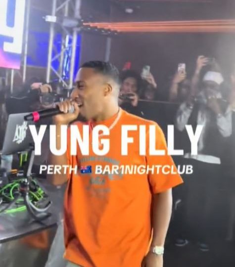 Watch as Brit YouTuber Yung Filly is seen performing in Perth nightclub just hours before ‘raping woman in hotel room’