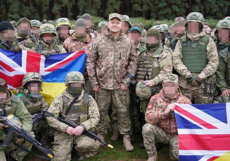 Watch as Ukrainian troops training in UK are told to ‘kill without hesitation’ in stirring speech by ex ‘Iron General’