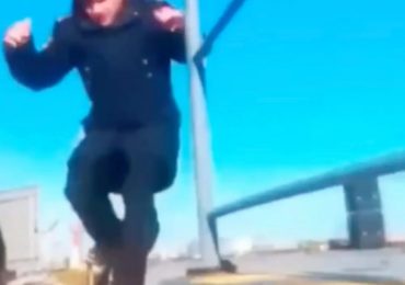 Dramatic moment Putin’s sailors run for their lives as key Russian port is BLITZED by Ukraine Flying Fox kamikaze drone