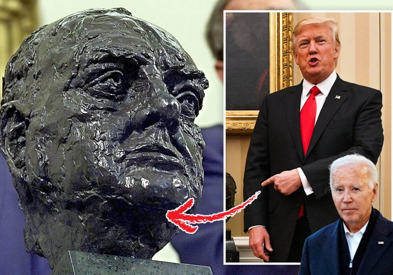 Donald Trump will return bronze bust of Winston Churchill to the White House after it was removed by Joe Biden