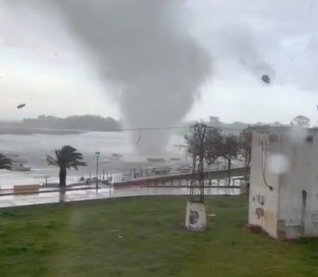 Horror moment TORNADO injures two in Spain amid flood nightmare with 205 killed & temporary morgue to gather the dead