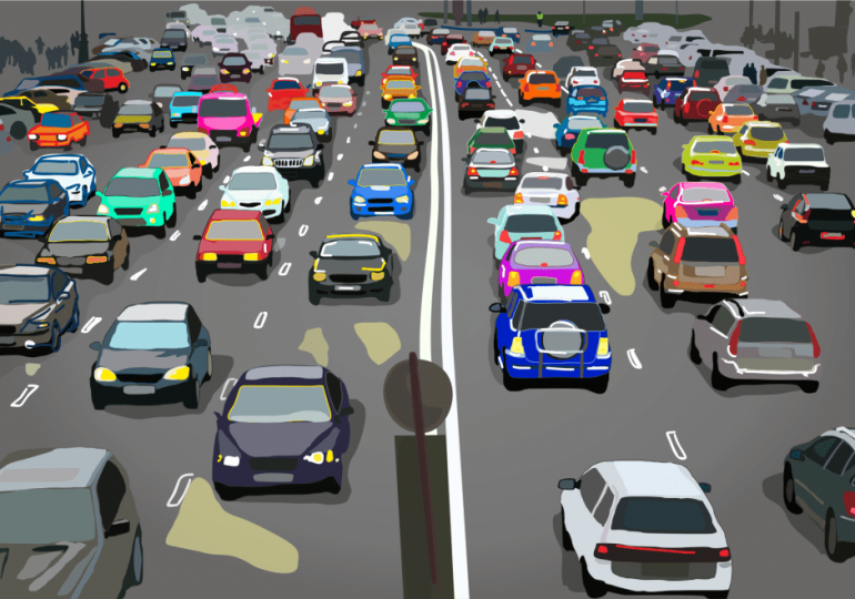 You have 20/20 vision and a high IQ if you can spot the yellow car stuck in the traffic jam in under 7 seconds