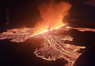 Dramatic moment Iceland volcano erupts without warning AGAIN as lava spews into air & tourists evacuated from resort