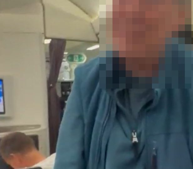 Watch moment angry passenger brands new mum ‘SELFISH’ after she brought her baby on 6-hour flight to Manchester