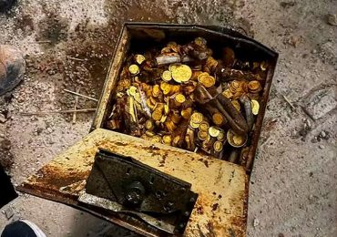 Plumber finds haul of gold worth £2MILLION encased in concrete during renovation – earning himself a share of the prize