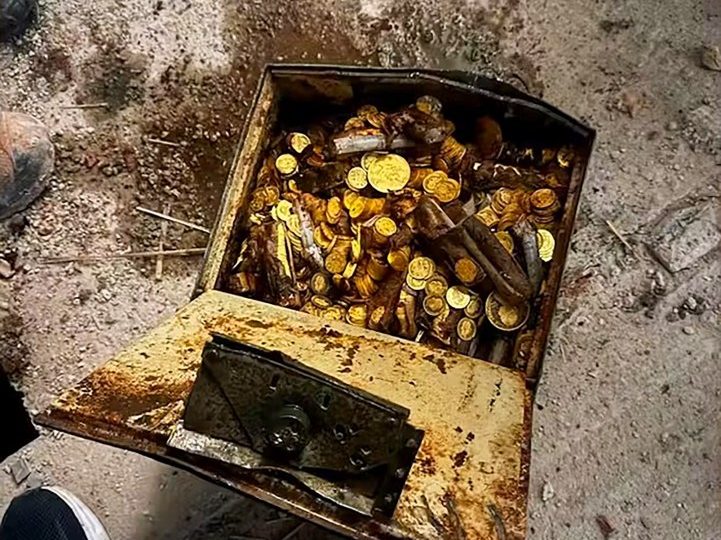 Plumber finds haul of gold worth £2MILLION encased in concrete during renovation – earning himself a share of the prize