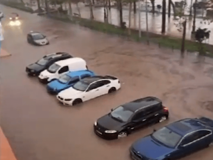 Watch as yet MORE horror floods smash Spain with torrents sweeping cars like litter just days after more than 200 killed