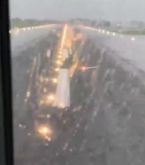 Shock pilot POV vid shows jet aiming for Malaga runway SURROUNDED by floodwater during latest brutal weather in Spain