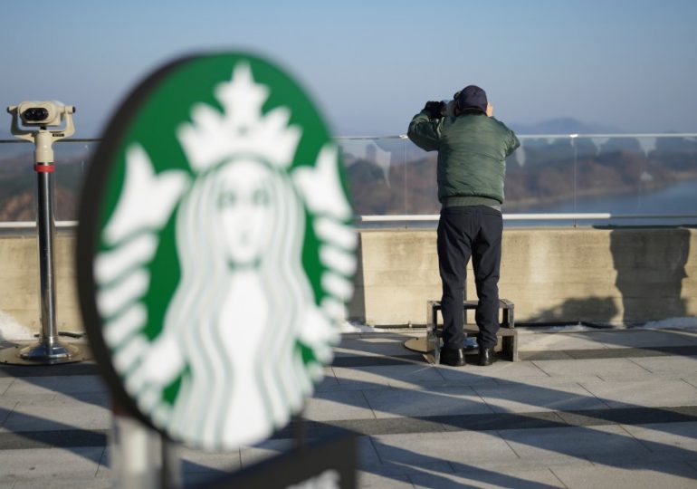 World’s most perilous STARBUCKS opens where coffee-lovers sip lattes & overlook Earth’s most militarised stretch of land